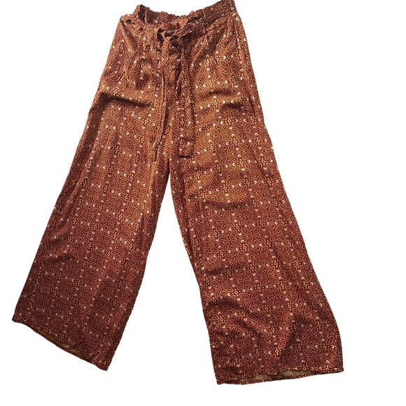 Patrons of Peace Rust Boho Wide-Leg Pants – Size XS - Picture 1 of 5